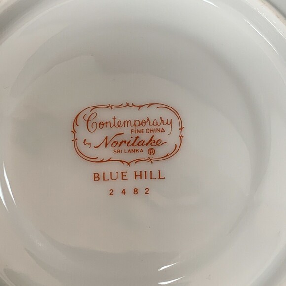 Noritake Blue Hill 2482 Saucers Plates Blue White Platinum Trim Lot of 4 - Picture 8 of 8
